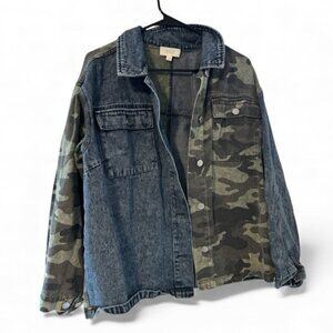 💚✅ODDY Denim//Camo y2k Streetwear Indie Sleaze Vibes Oversized Jacket